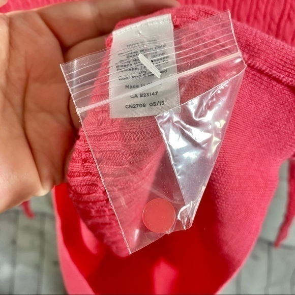 Talbots Petites Coral Cable Knit Button Up Cardigan Sweater Mp - Picture 8 of 10